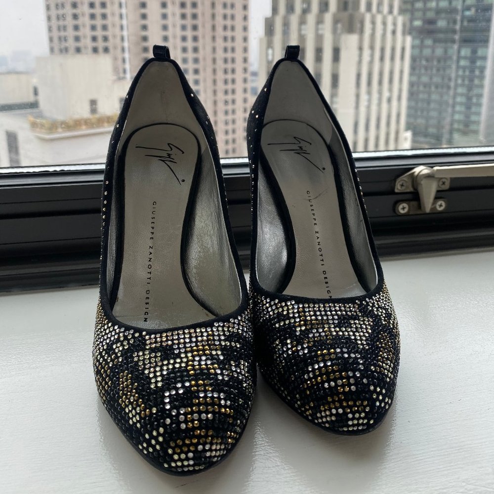 Giuseppe Zanotti Black Crystal Pumps